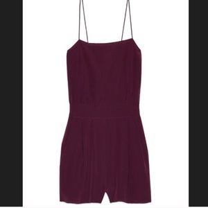 aritzia wilfred chartreuse silk romper